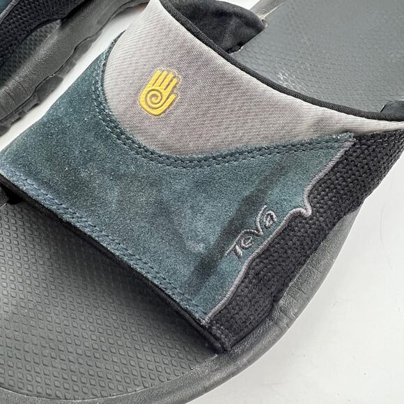 Teva Katavi Slides 4145 Blue Suede Lug Soles